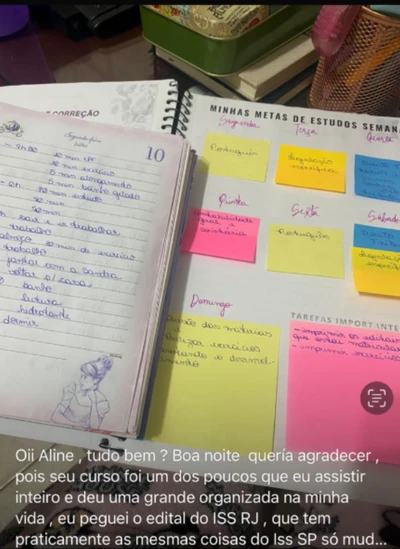 Captura de tela de depoimento real de aluno aprovado pelo Método Elite